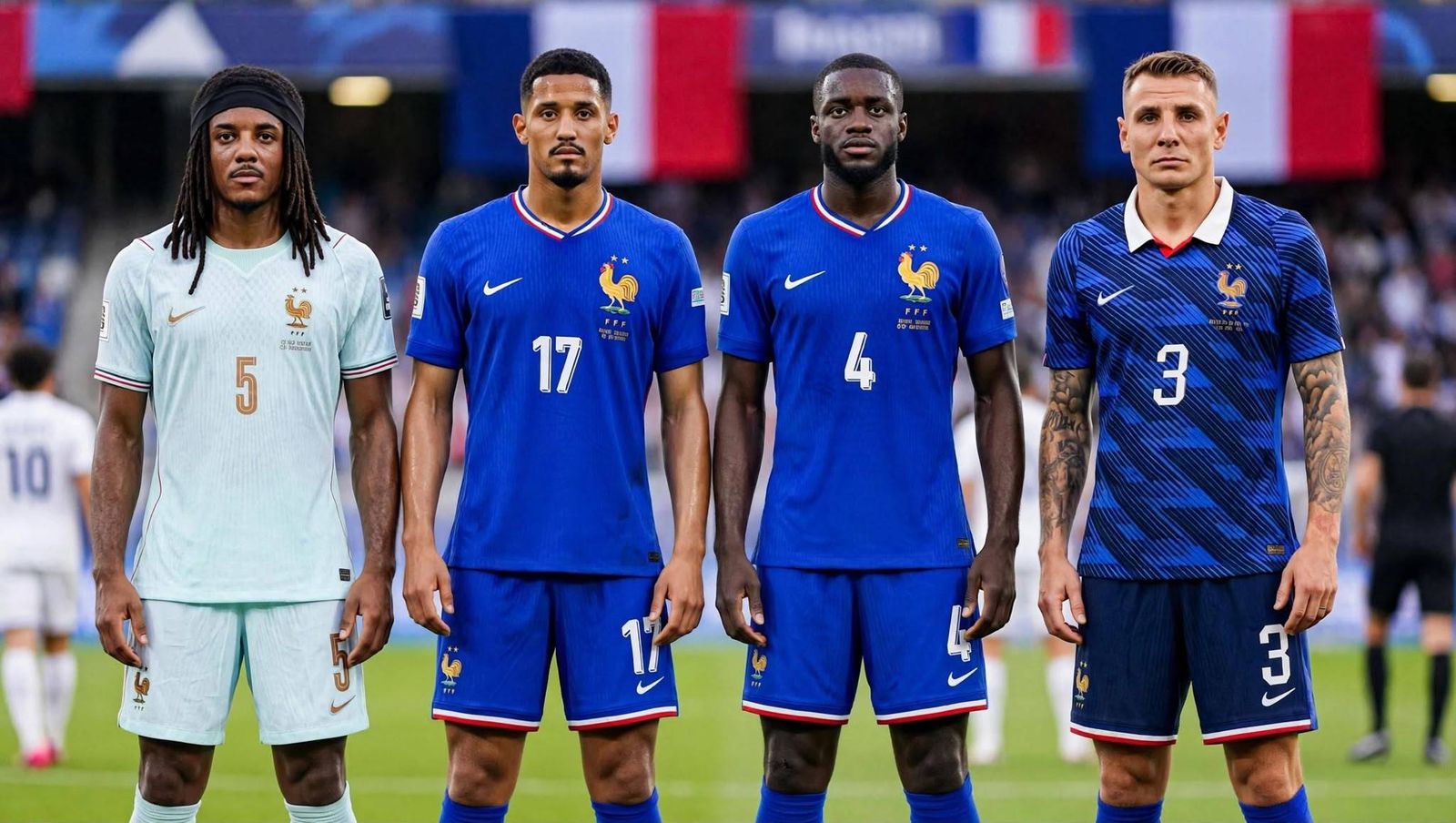 Koundé, Salibá, Upamecano y Digne