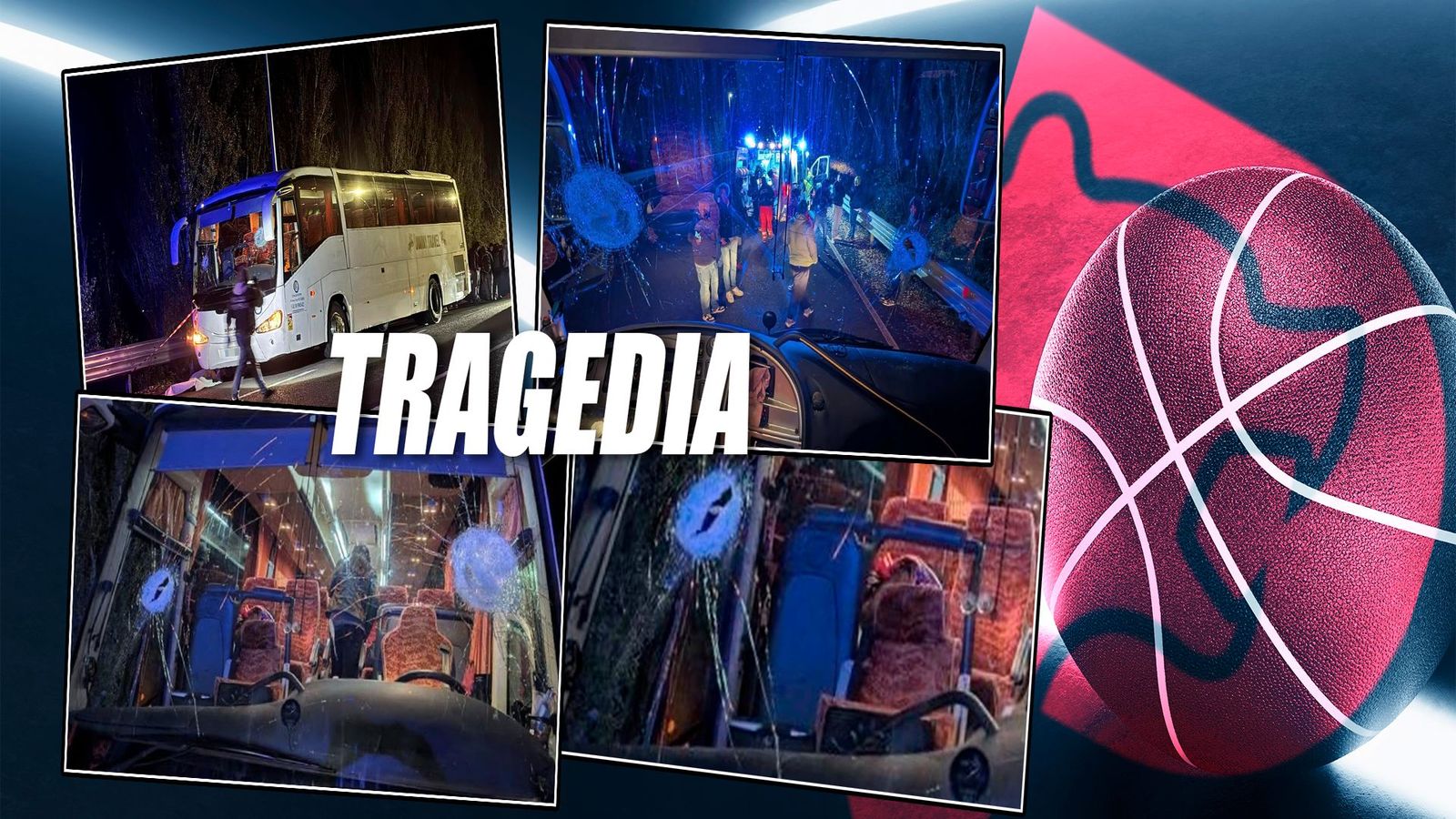 Muere el pasajero de un autobús con aficionados del baloncesto italiano por un ataque de ultras