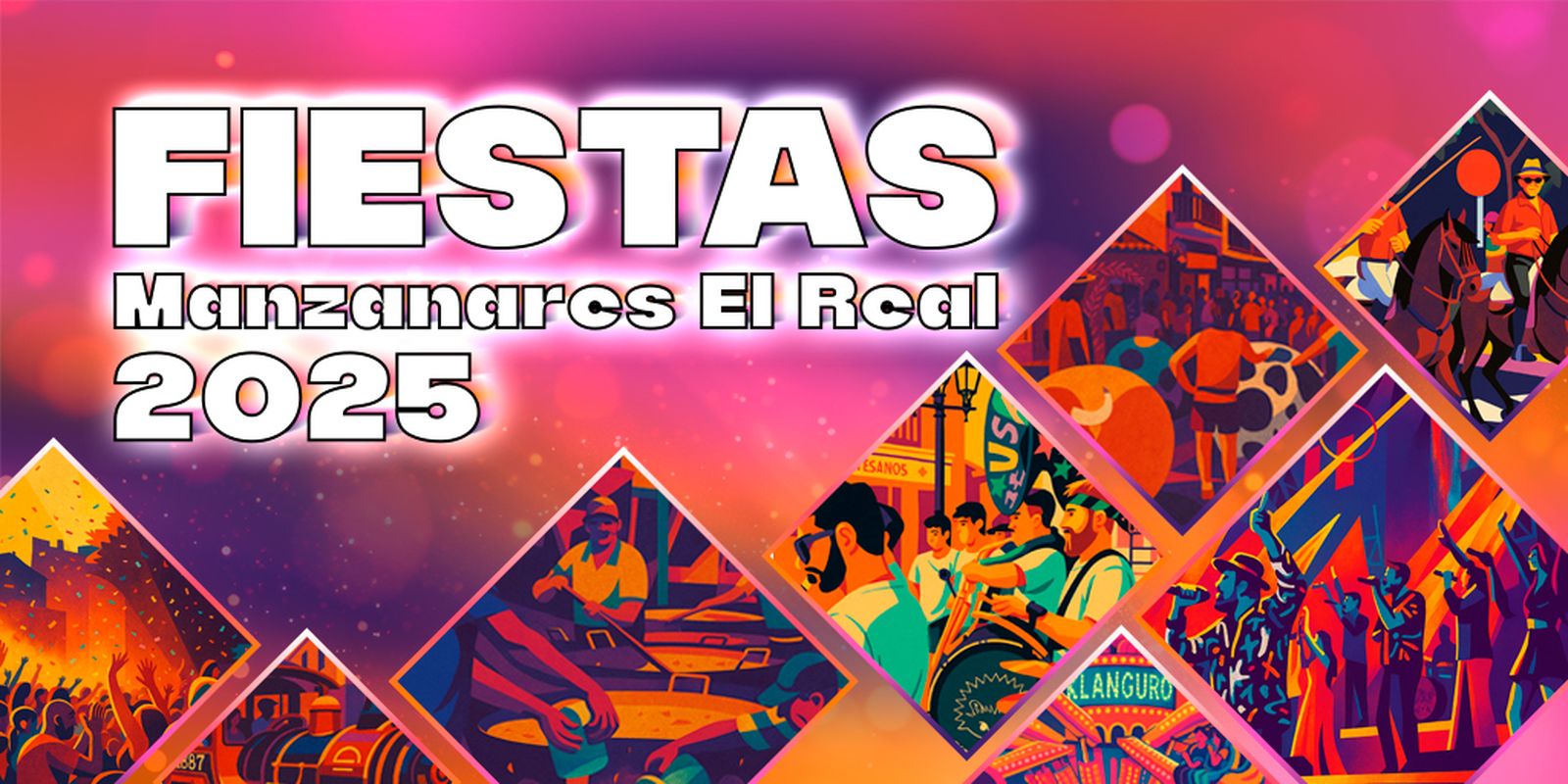 Cartel de las Fiestas 2025 de Manzanares El Real