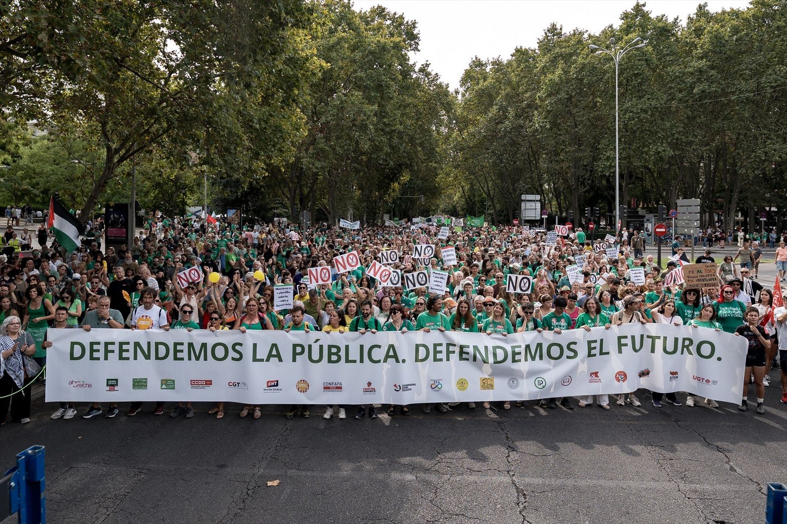 Manifestación en apoyo al sistema educativo público celebrada en Madrid el 27 de septiembre de 2026