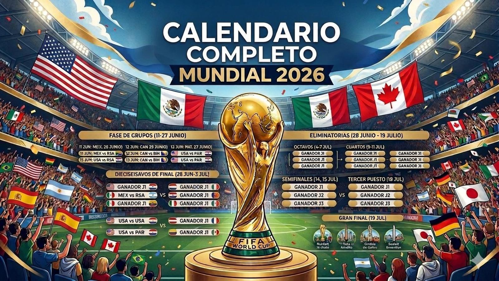 Calendario del Mundial 2026