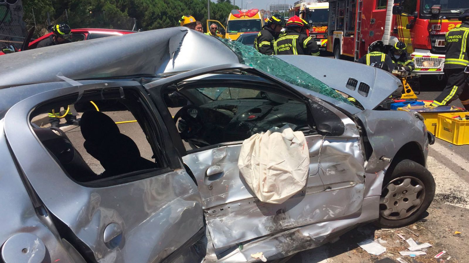 Siete heridos, uno grave en un accidente múltiple en la A-42