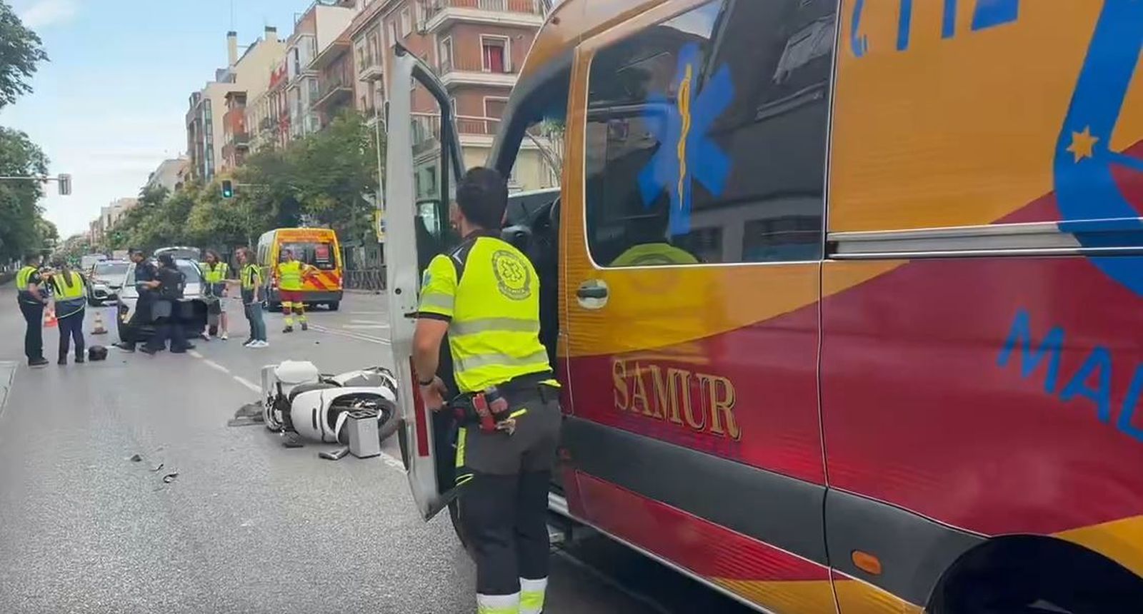Accidente de moto en la calle General Ricardos