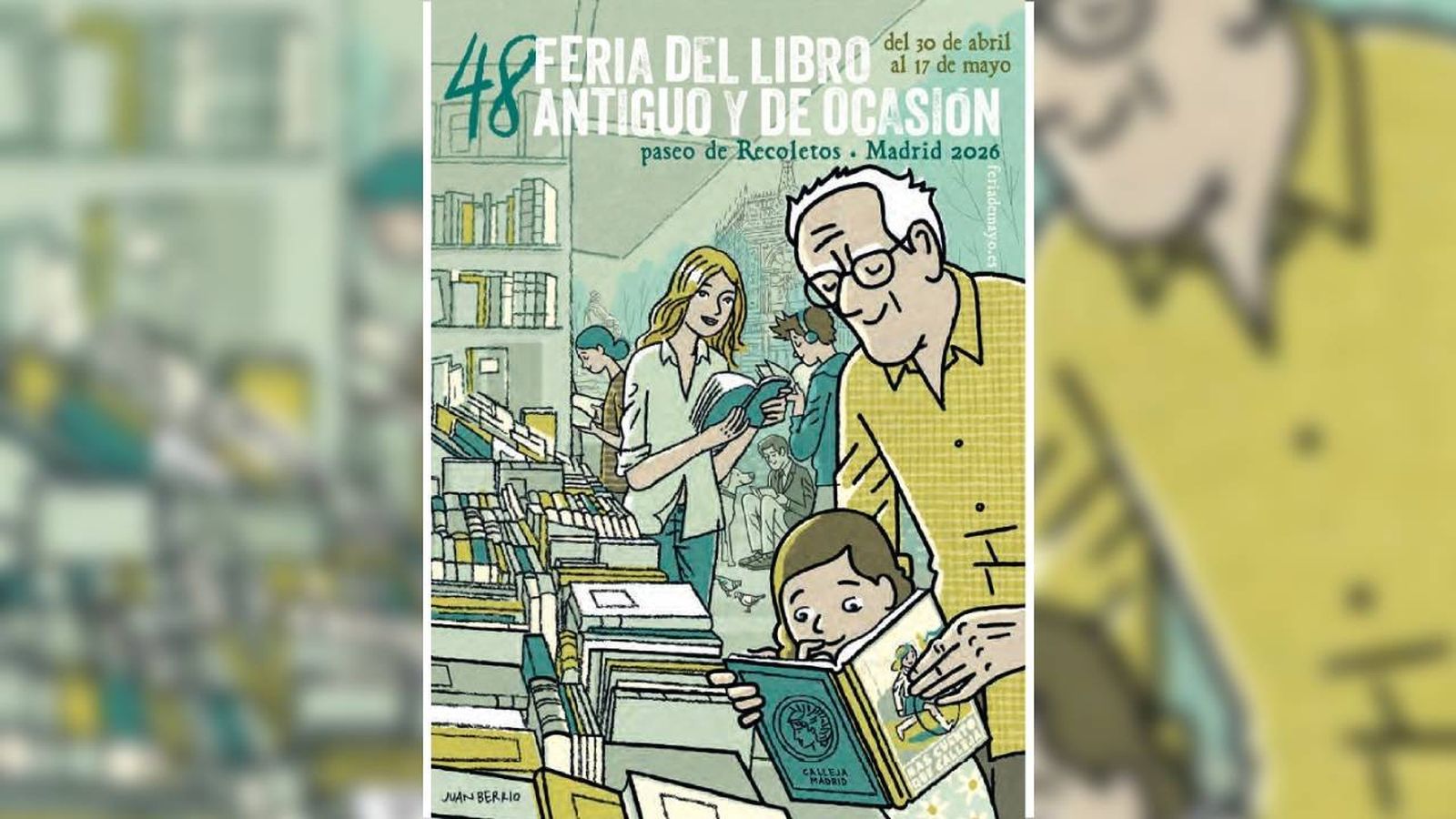 Cartel de la 48ª Feria del Libro Antiguo y de Ocasión de Madrid