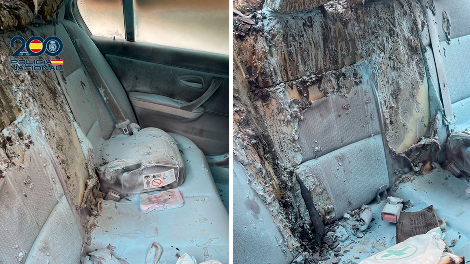 Salvan a una madre y a una hija de un coche en llamas en Hortaleza