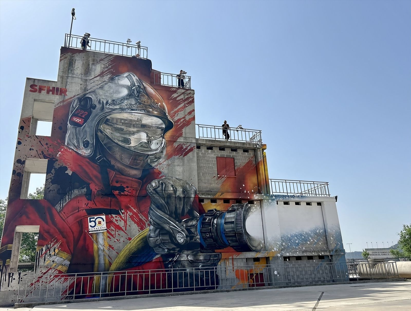 El mural del Parque de Bomberos de Alcalá
