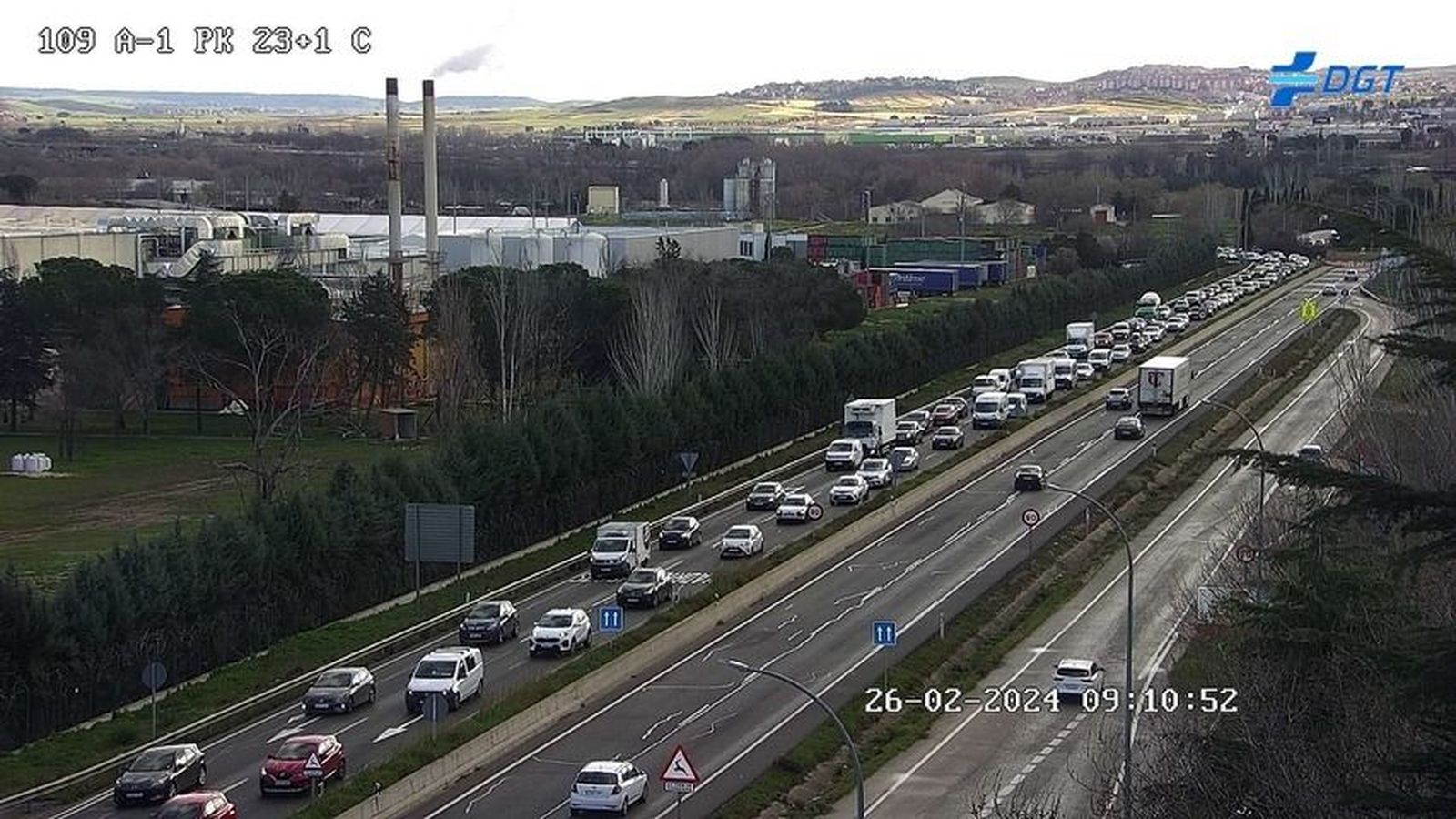 Varios accidentes han complicado el tráfico de Madrid este lunes