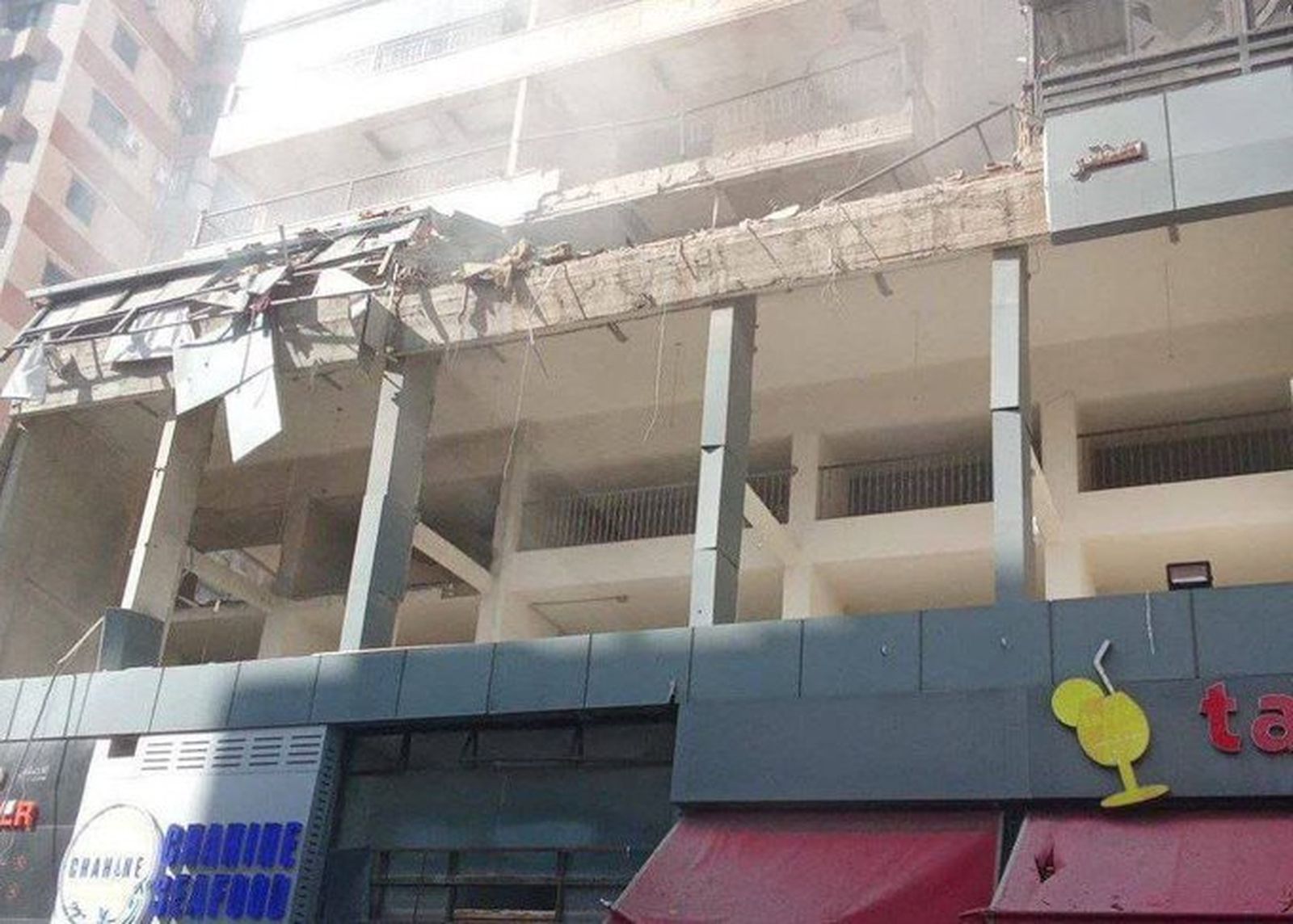 Edificio atacado por Israel en Líbano