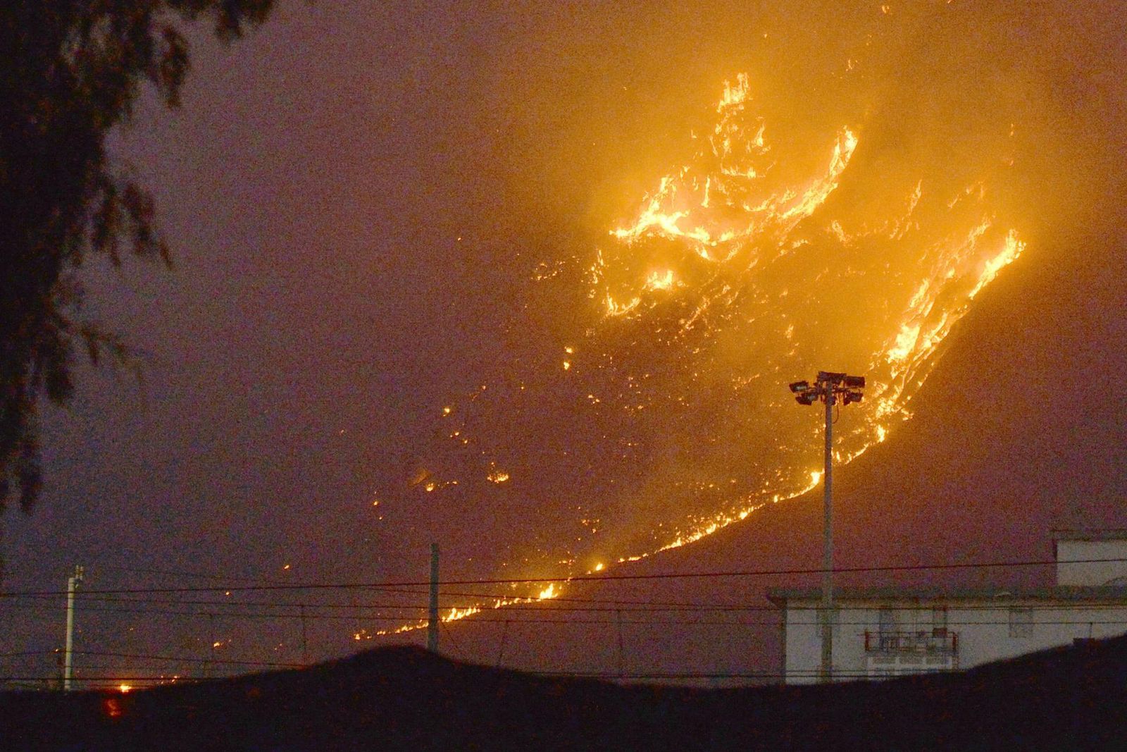 Incendio forestal cerca de Palermo