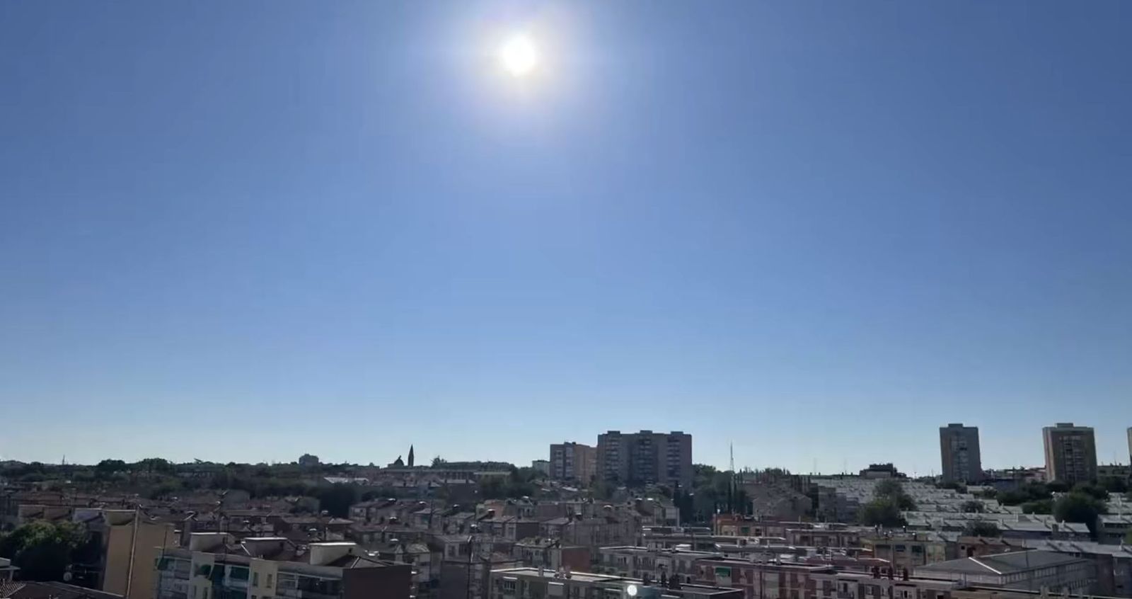 Cielo despejado sobre Madrid