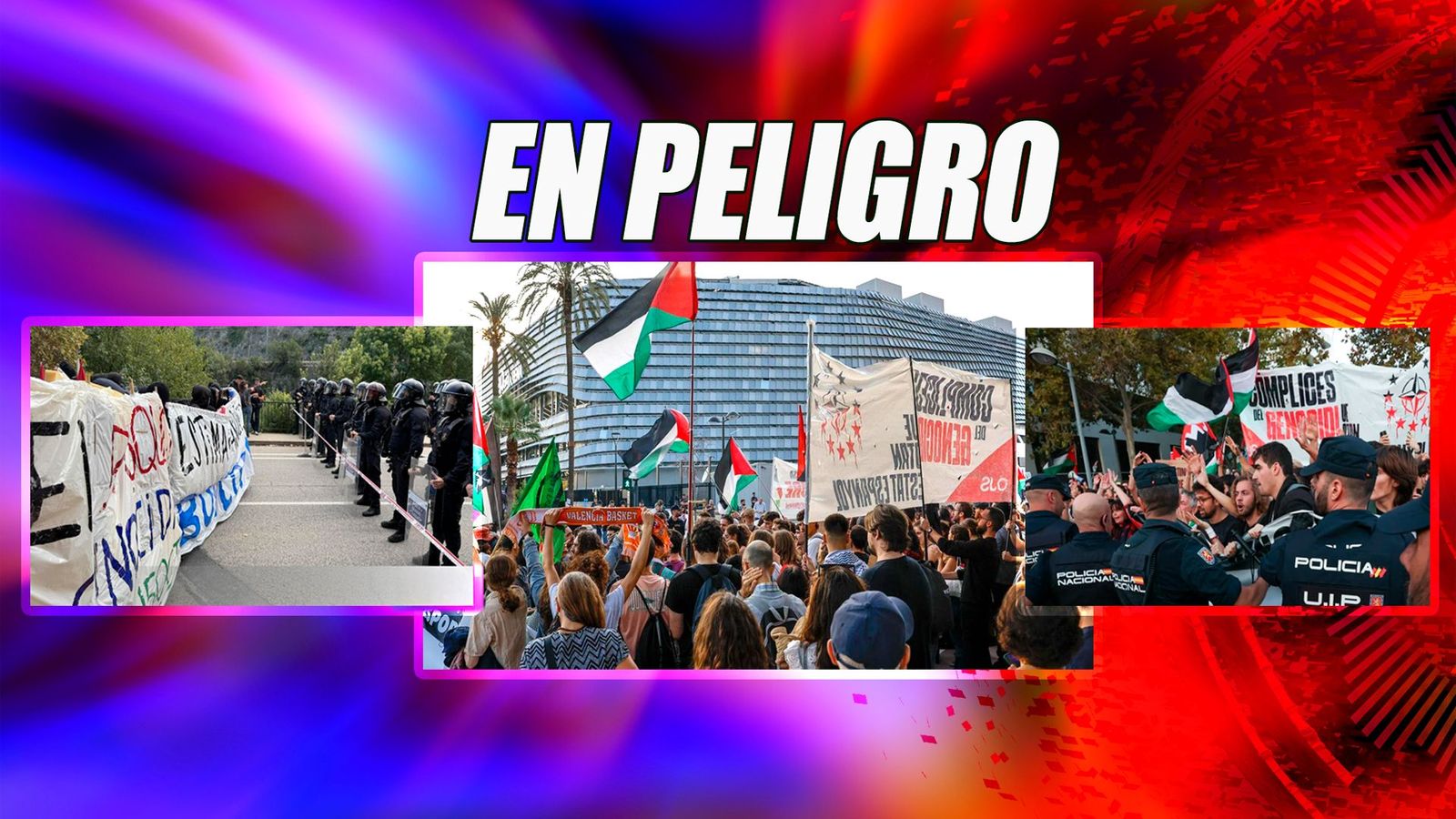 Manifestantes intentan, sin conseguirlo, boicotear la Euroliga
