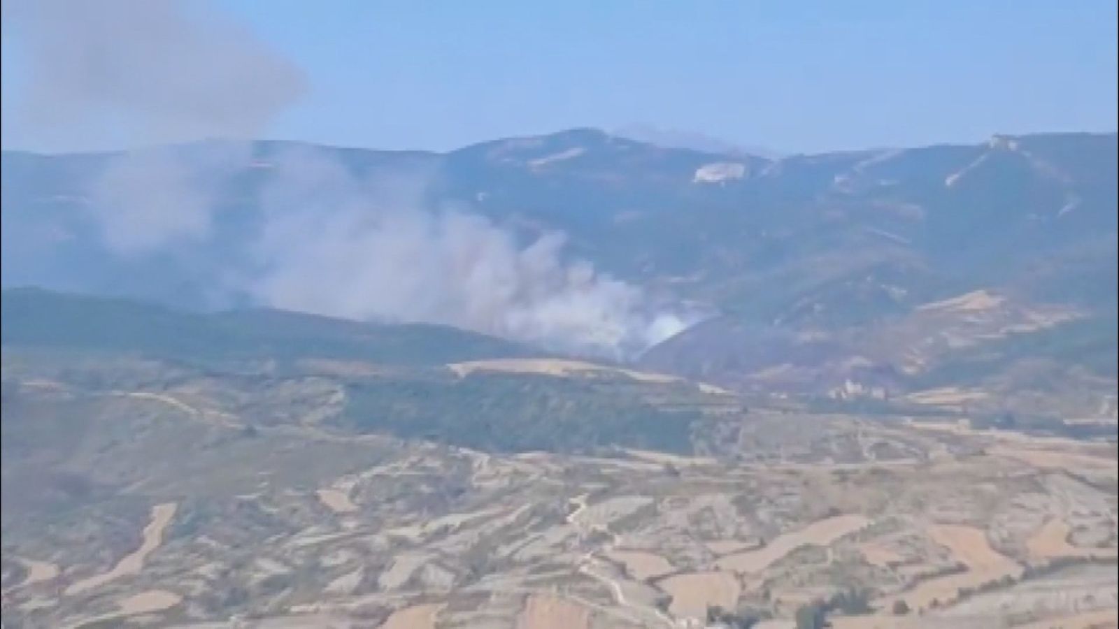 Incendio forestal en Navarra