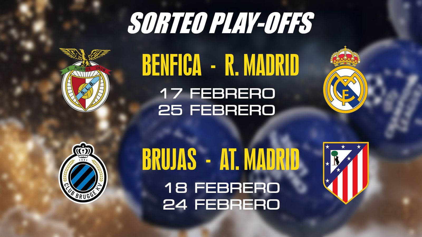 Sorteo de los playoffs de la Champions