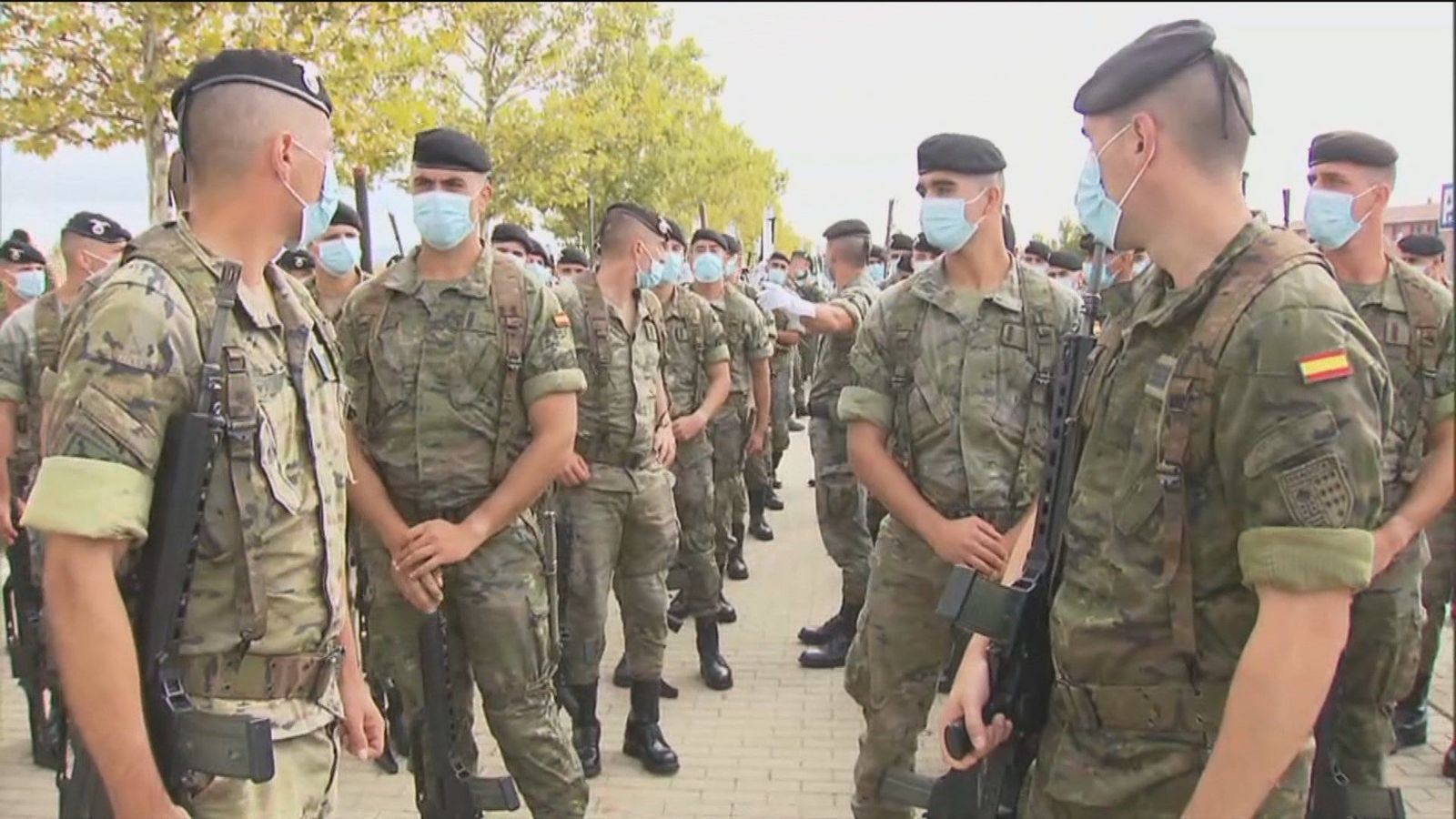 Últimos ensayos para el desfile del 12 de octubre