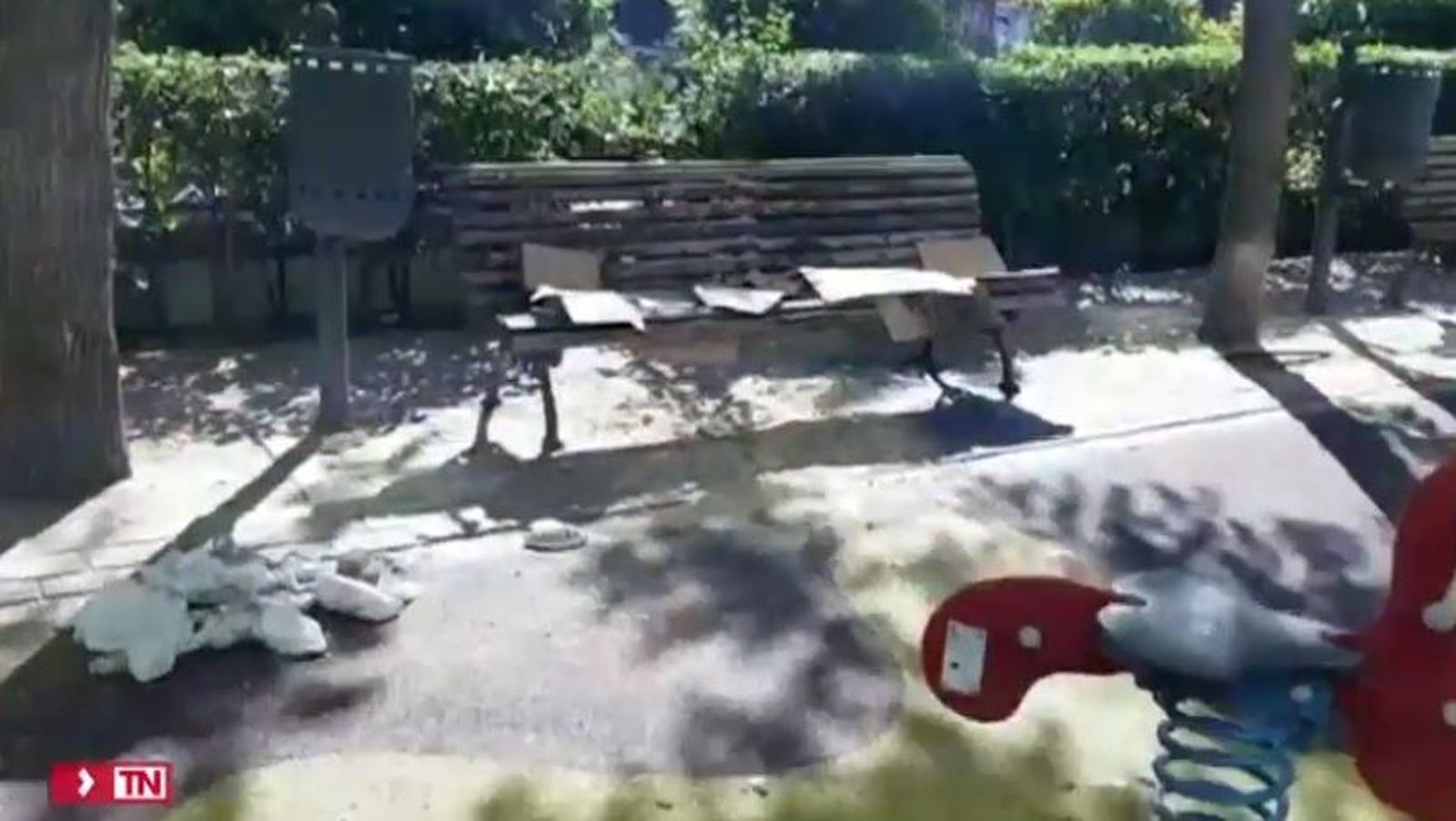 Lugar donde fue asesinada una persona sin hogar en el barrio de Salamanca