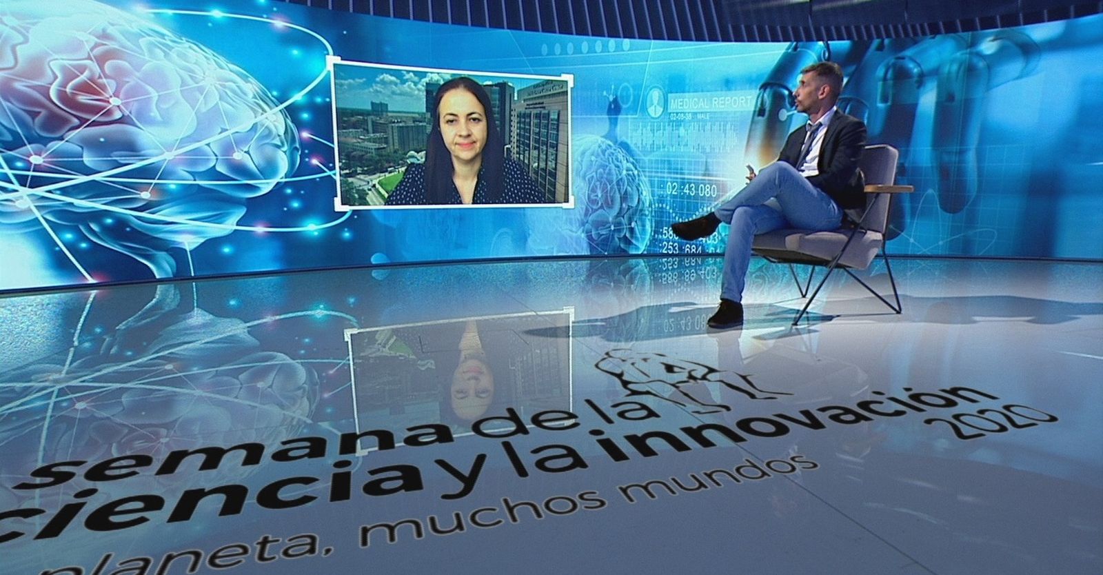 Los científicos Eduardo López Collazo (idiPaz) y  Sonia Villapol, neurobióloga en el Centro Médico de Texas.