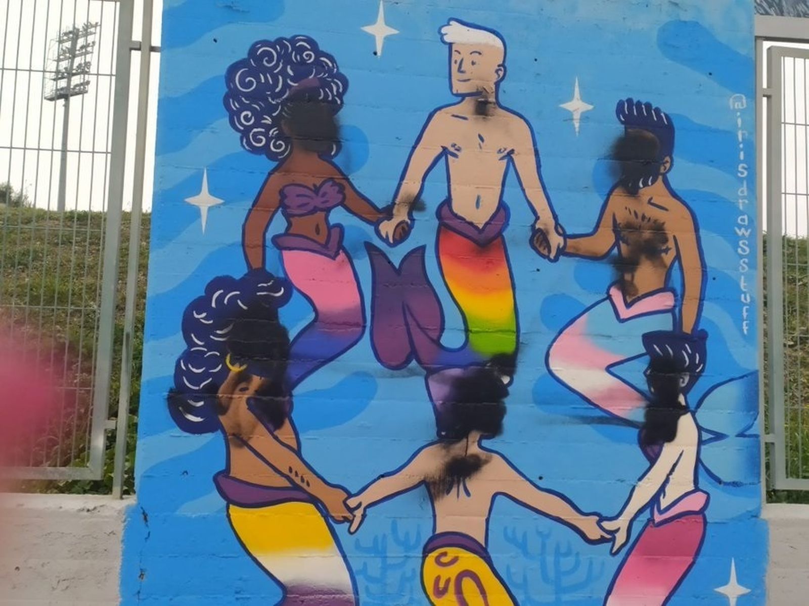 Vandalizan por segunda vez un mural LGTBI en Getafe