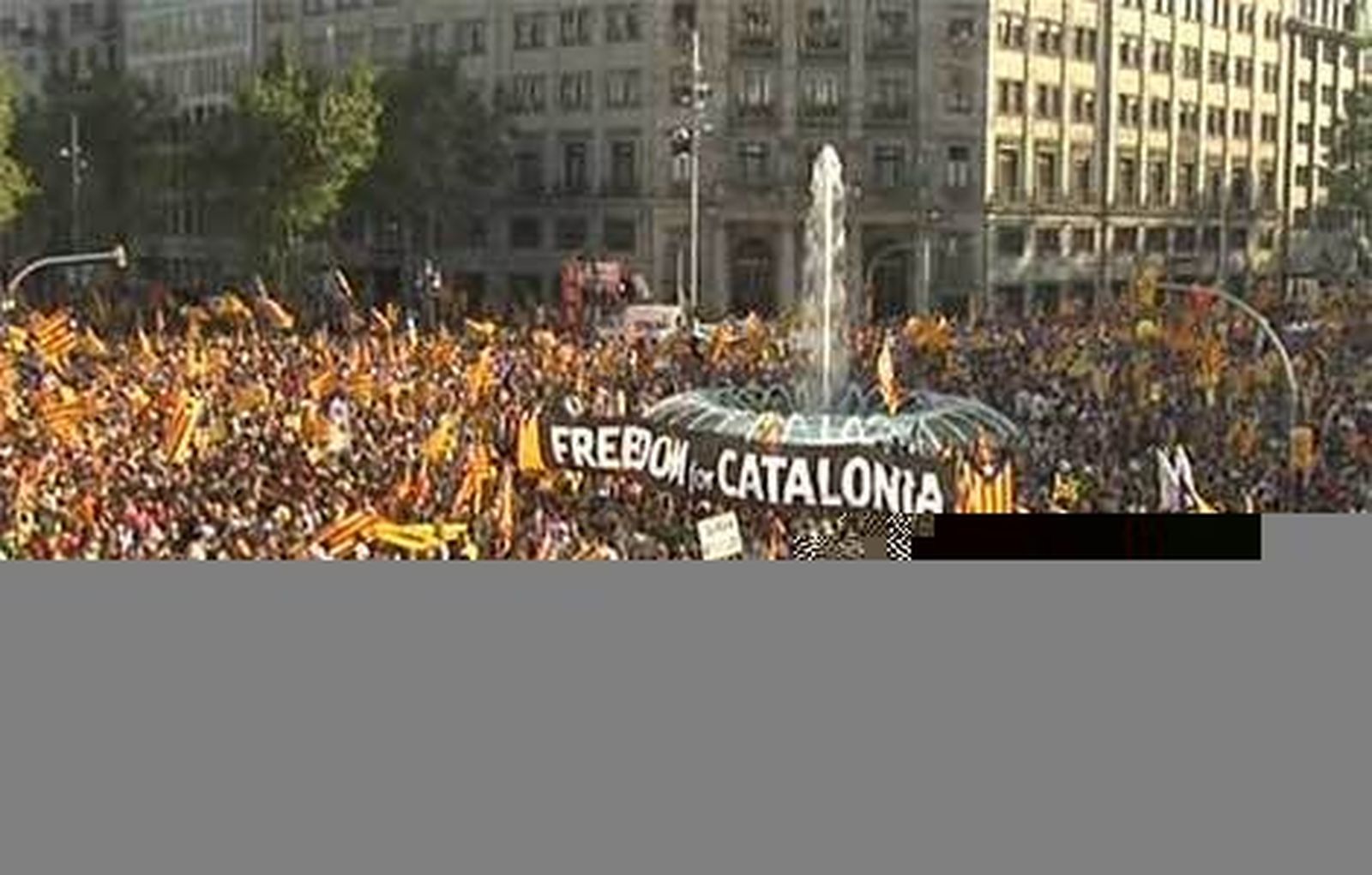Miles de catalanes reclaman la independencia en la marcha de la Diada
