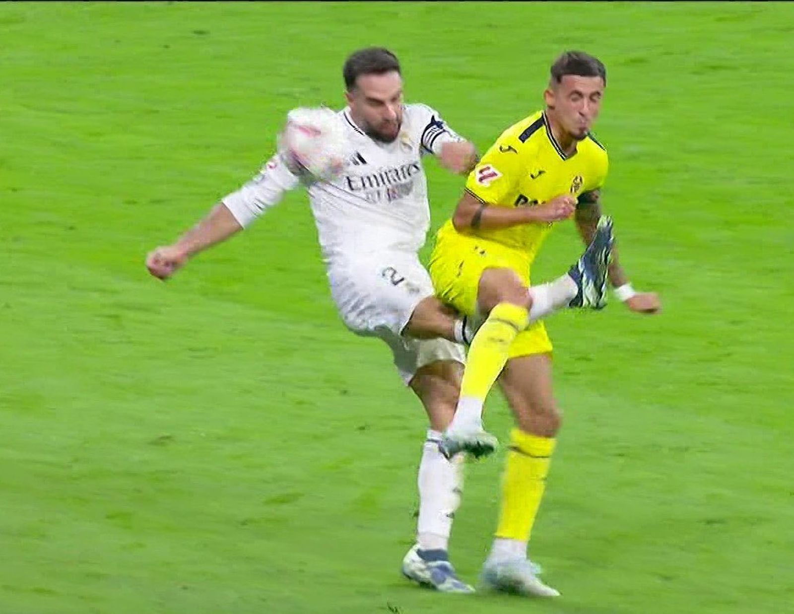 Dani Carvajal en el instante de producirse la grave lesión