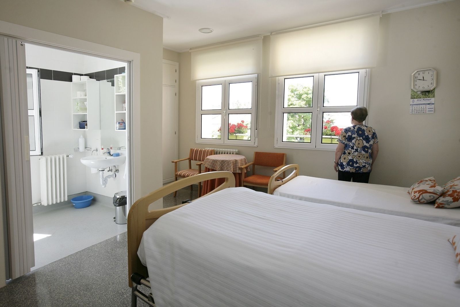 Imagen de una habitación en una residencia de mayores