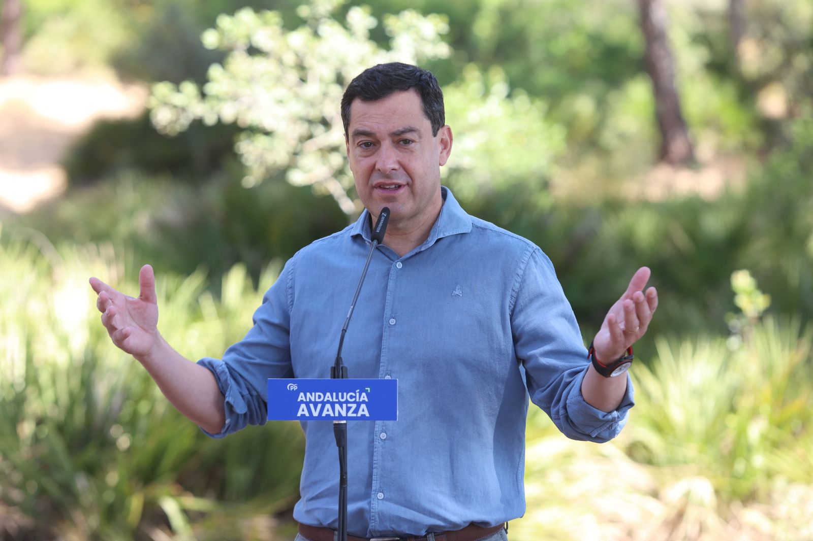 El candidato del PP a la Junta de Andalucía, Juanma Moreno Bonilla