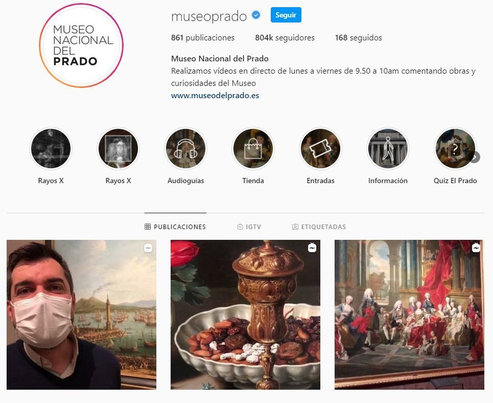El periódico 'The New York Times' destaca en sus páginas la cuenta de Instagram del Museo del Prado