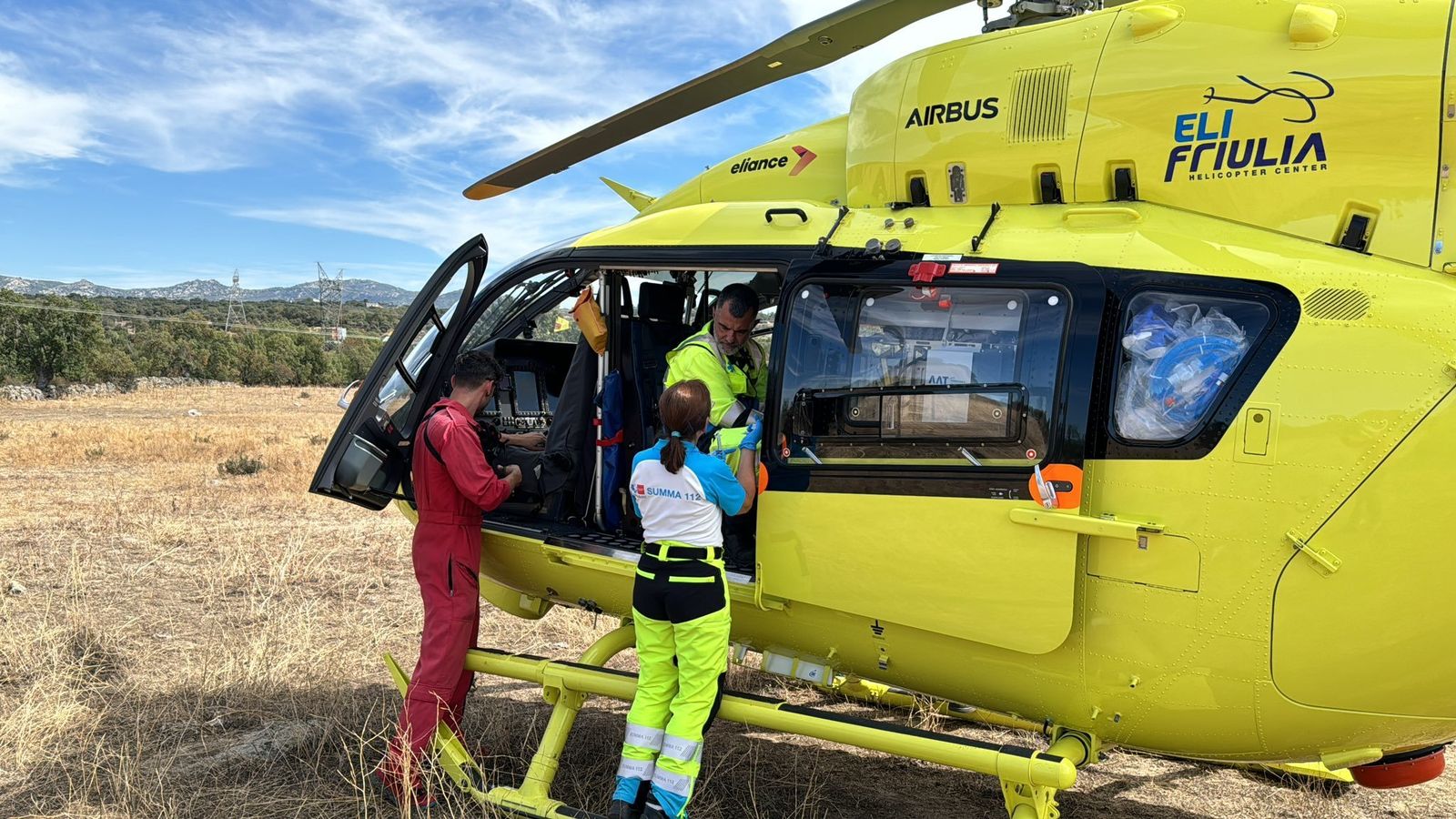 En estado muy grave un joven de 15 años al tocar una torre de alta tensión en Galapagar