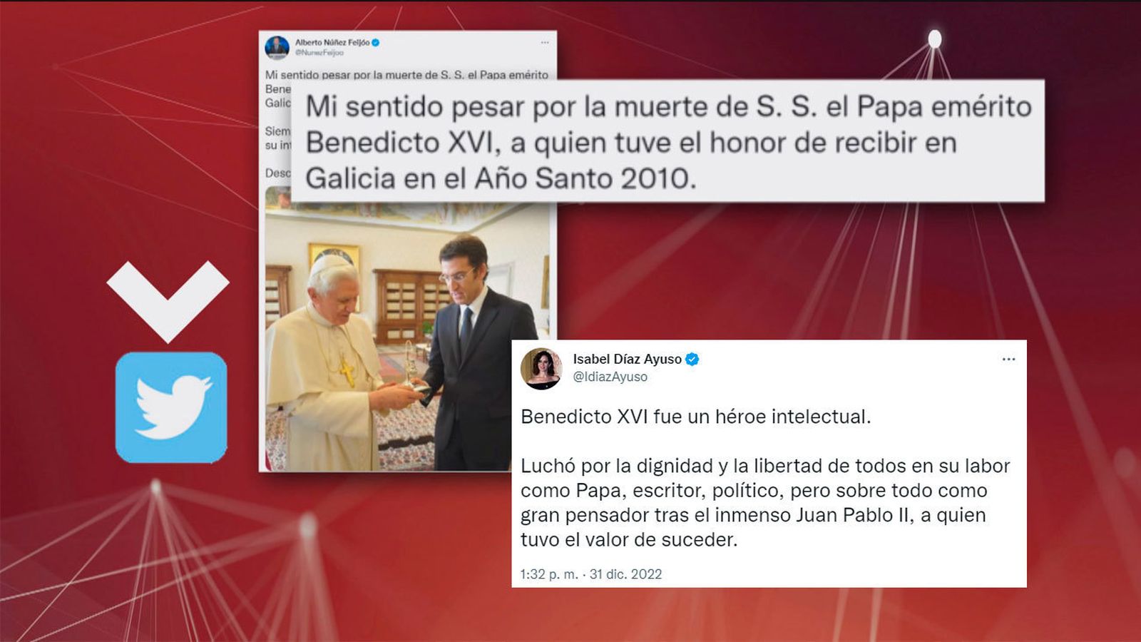 Las reacciones políticas e institucionales a la muerte de Benedicto XVI