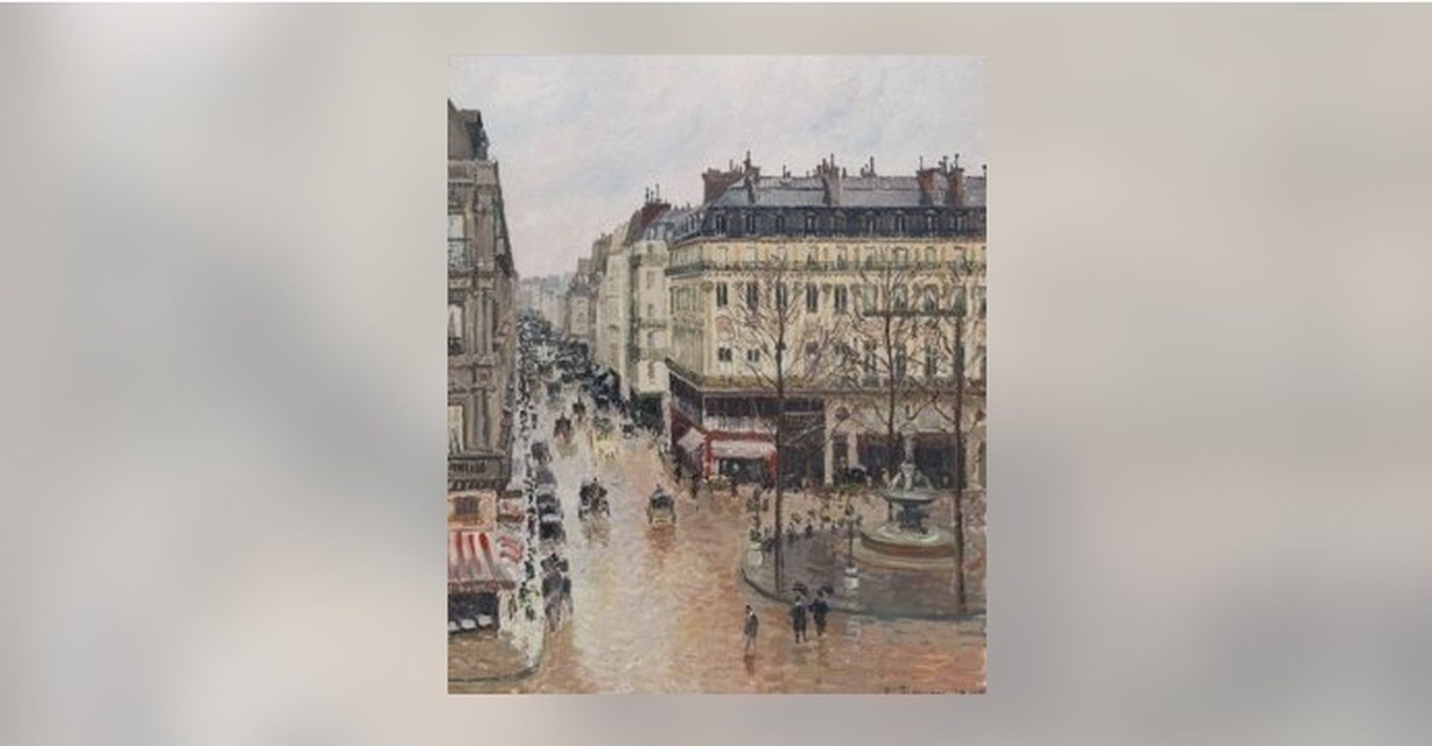 Obra 'Rue St. Honoré en la tarde', de Pissarro