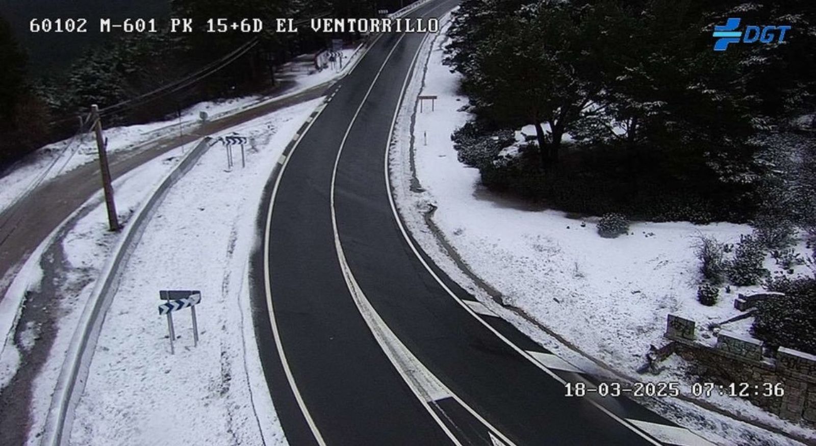 Uso obligatorio de cadenas en Navacerrada y Cotos por la nieve
