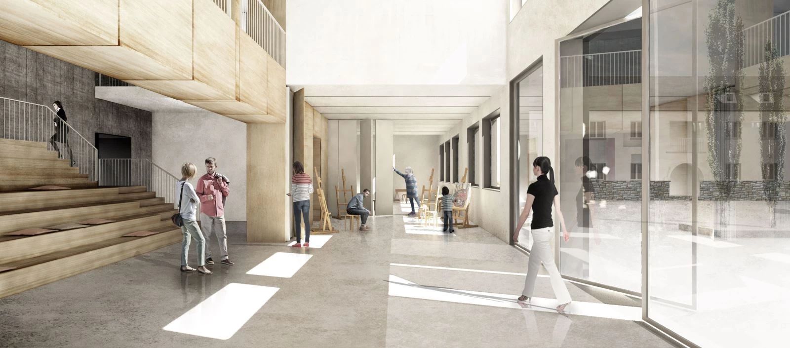 Ilustración del futuro centro cultural de Los Molinos