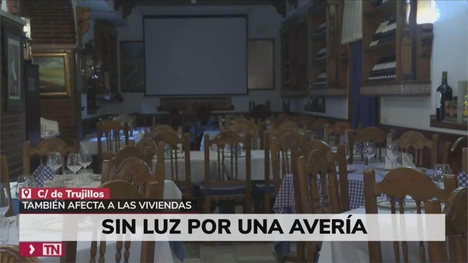 La ruptura de un cable deja sin luz a vecinos de la zona de Santo Domingo