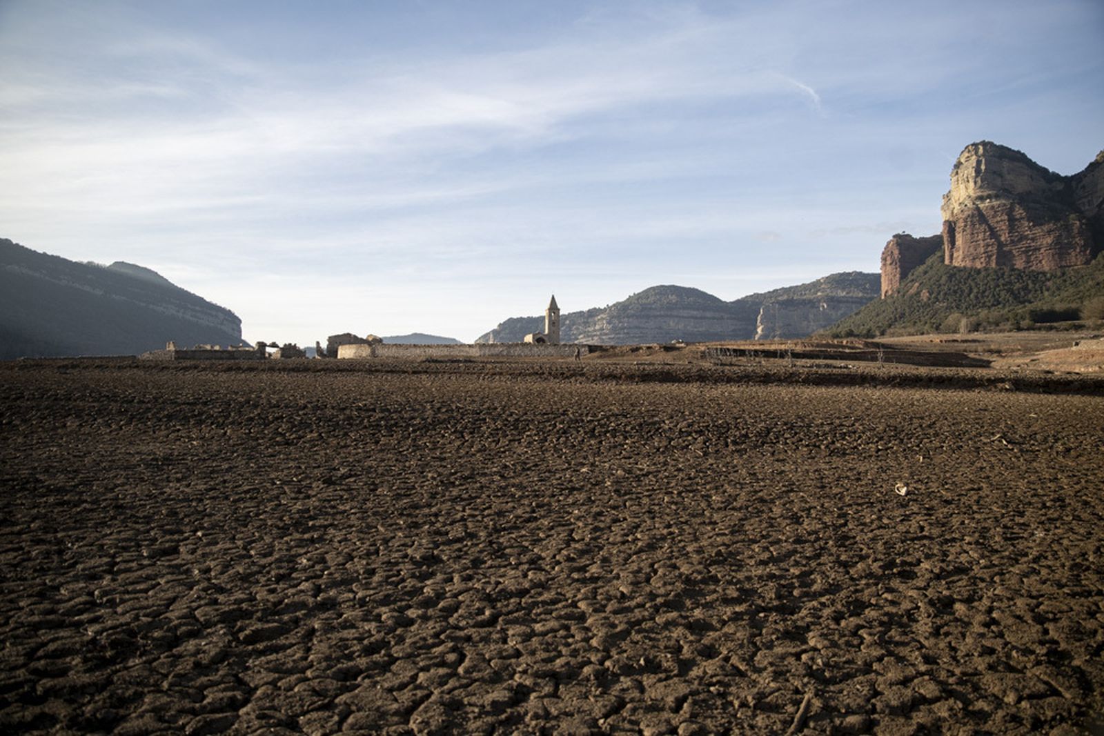 El pantano de Sau, en la provincia de Barcelona, se encuentra en su mínimo histórico, en el 5,1%, a 22 de enero de 2024