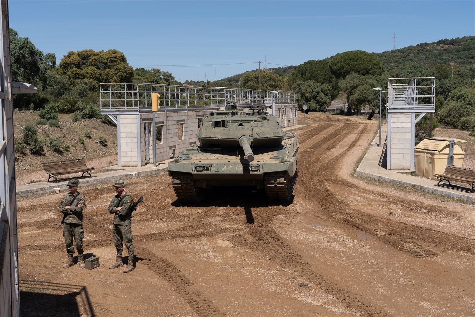Imagen de archivo de maniobras del carro de combate Leopard