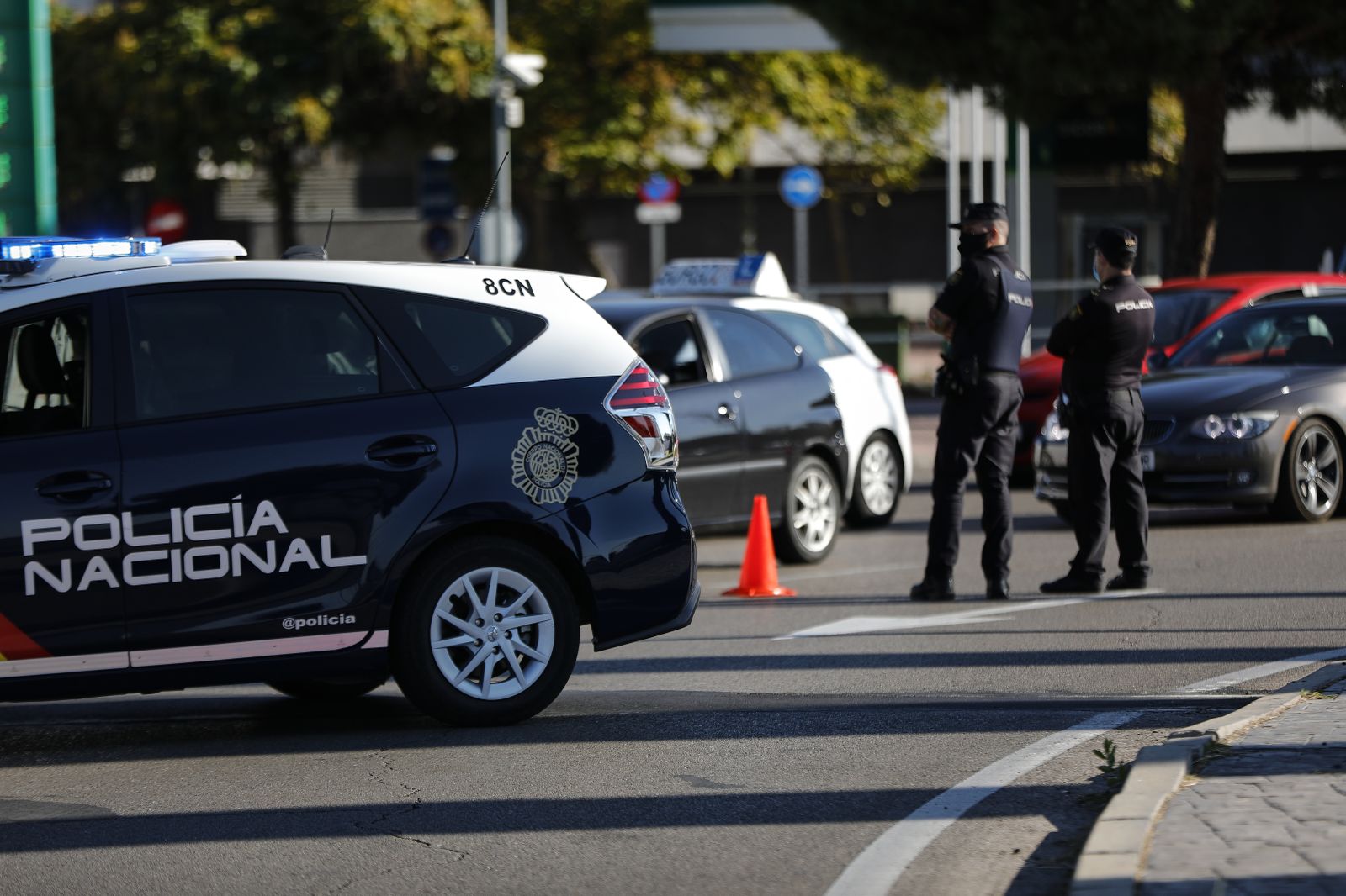 Agentes de la Policía Nacional en Móstoles