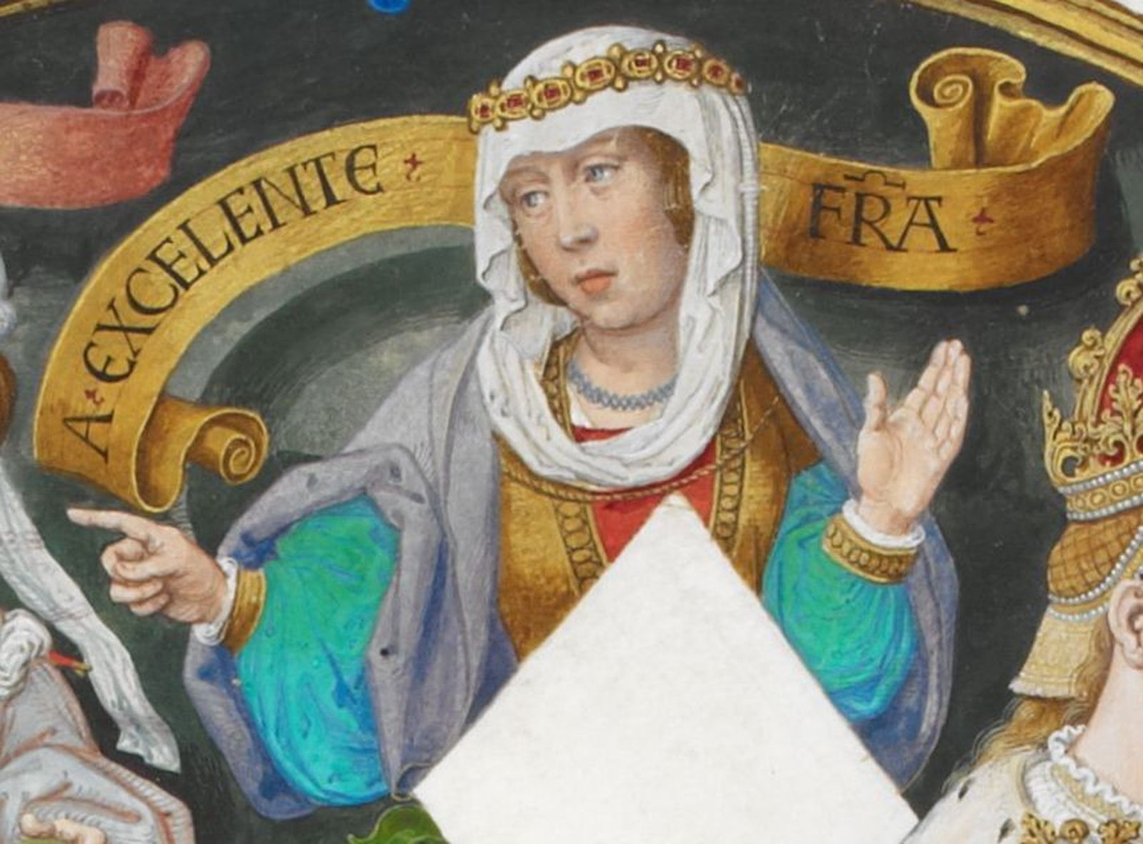Juana de Trastámara 'La Beltraneja' o la 'Excelente Señora'. Obra de Antonio de Holanda (1530)