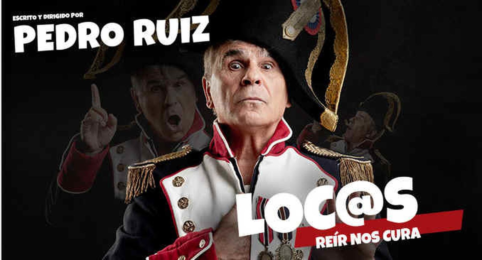 Cartel de la obra de teatro 'Loc@s', escrita y dirigida por Pedro Ruiz