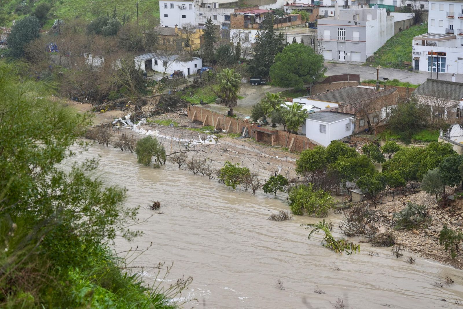 Vista del río Guadalete a su paso por Arcos de la Frontera