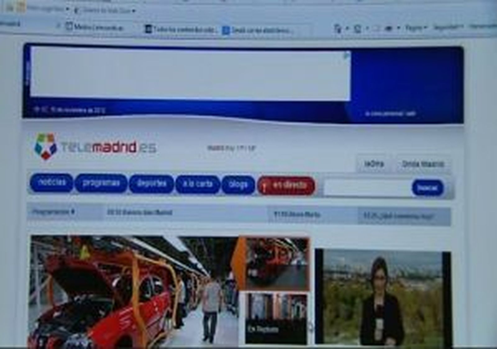 Los informativos de Telemadrid se pudieron seguir en internet