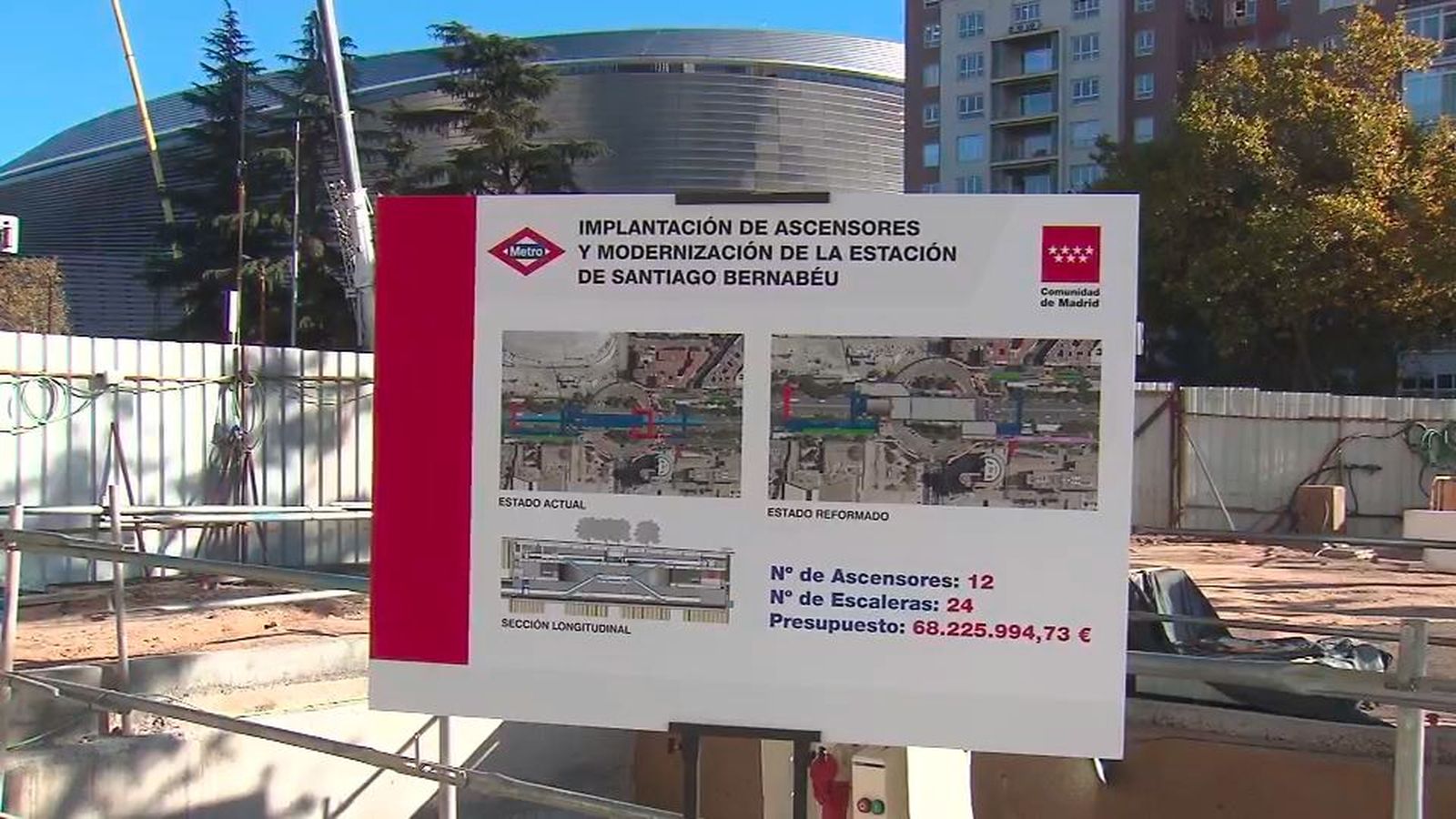 Los cortes de tráfico alrededor de la estación de Metro Bernabéu finalizarán a comienzos de 2026