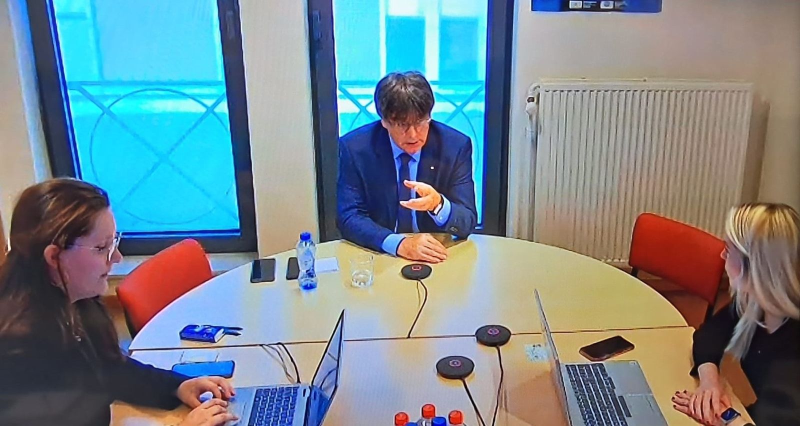 El expresidente del Govern Carles Puigdemont comparece por videconferencia