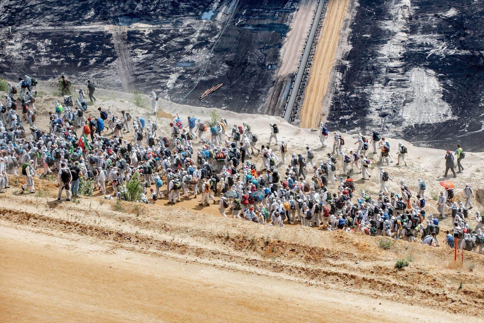 Acción ecologista en una mina de carbón en Alemania