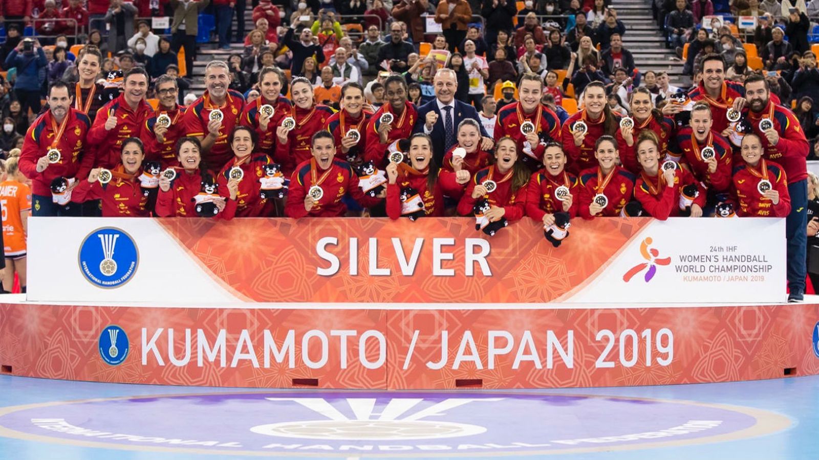La selección española femenina de balonmano, medalla de plata en el Mundial