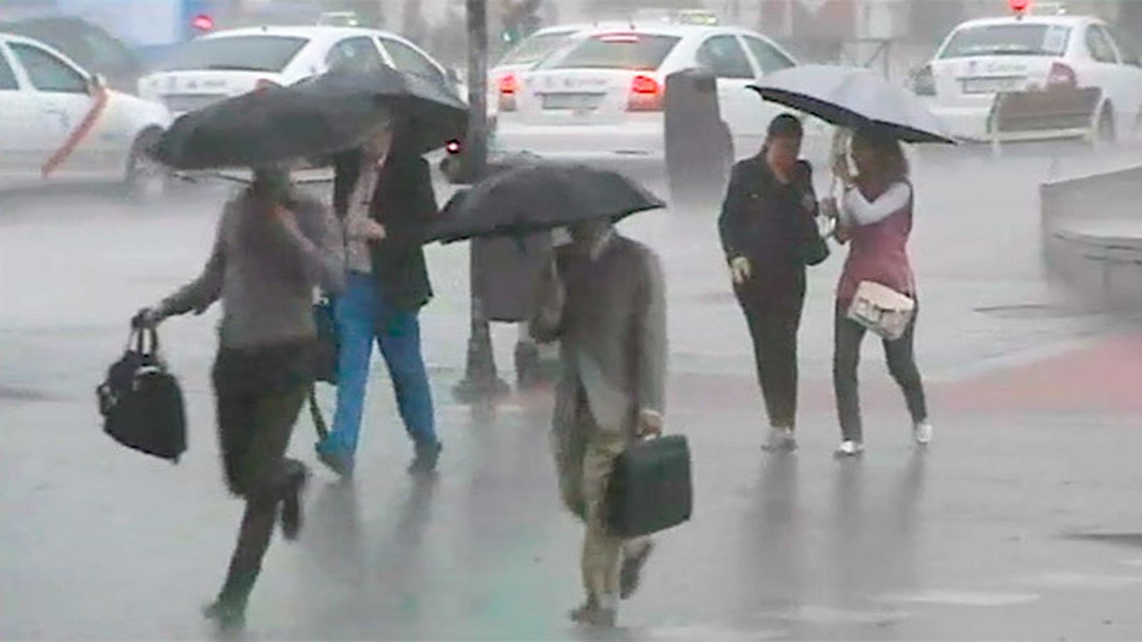 Día de lluvia en Madrid
