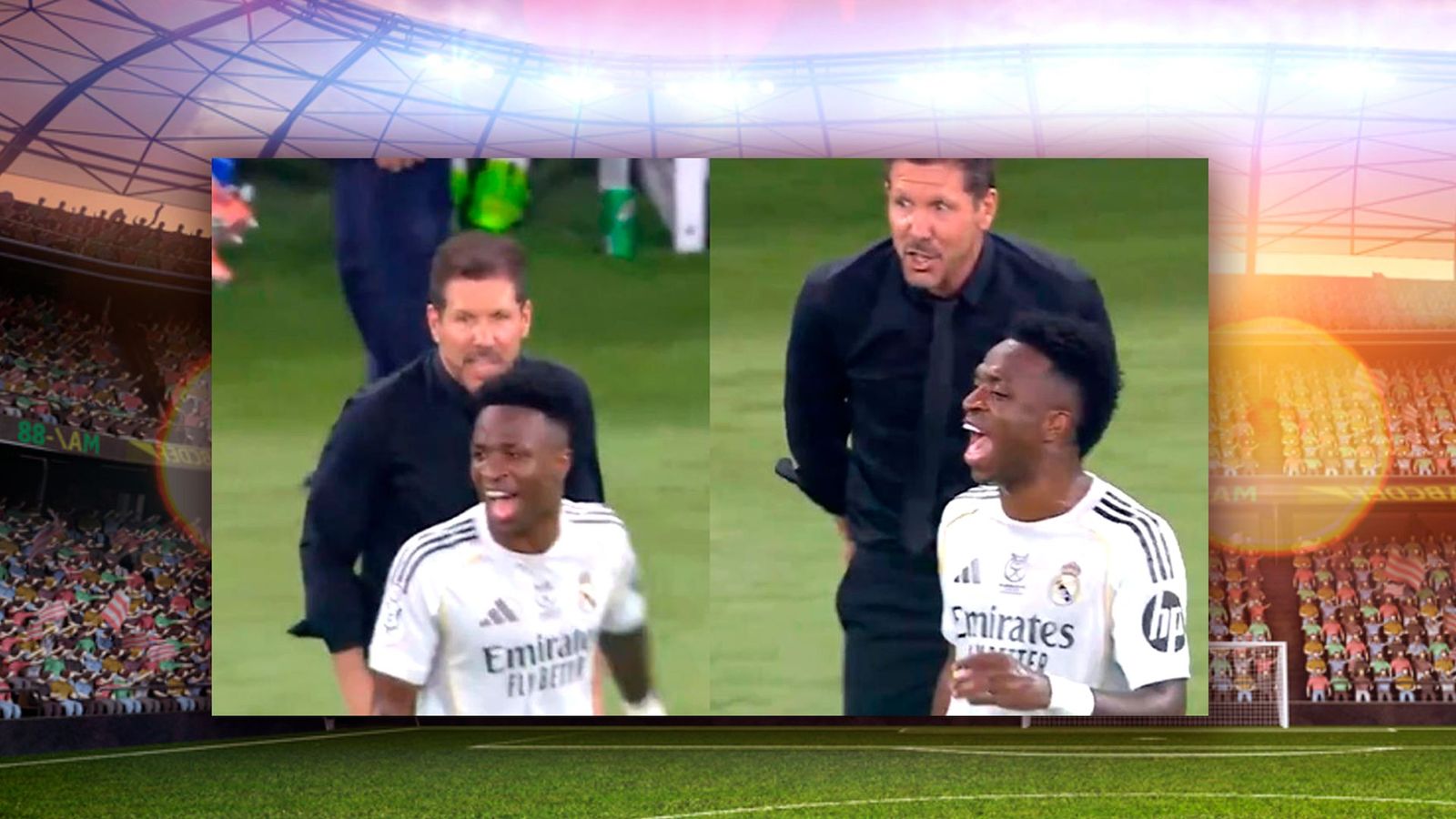 Simeone y Vinicius, la polémica