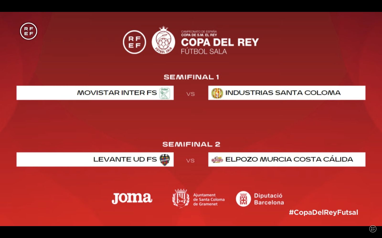 Sorteo de la Copa del Rey de fútbol sala