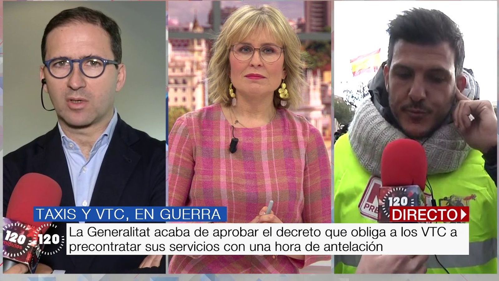 VTC y taxi, a debate en la novena jornada de huelga en Madrid