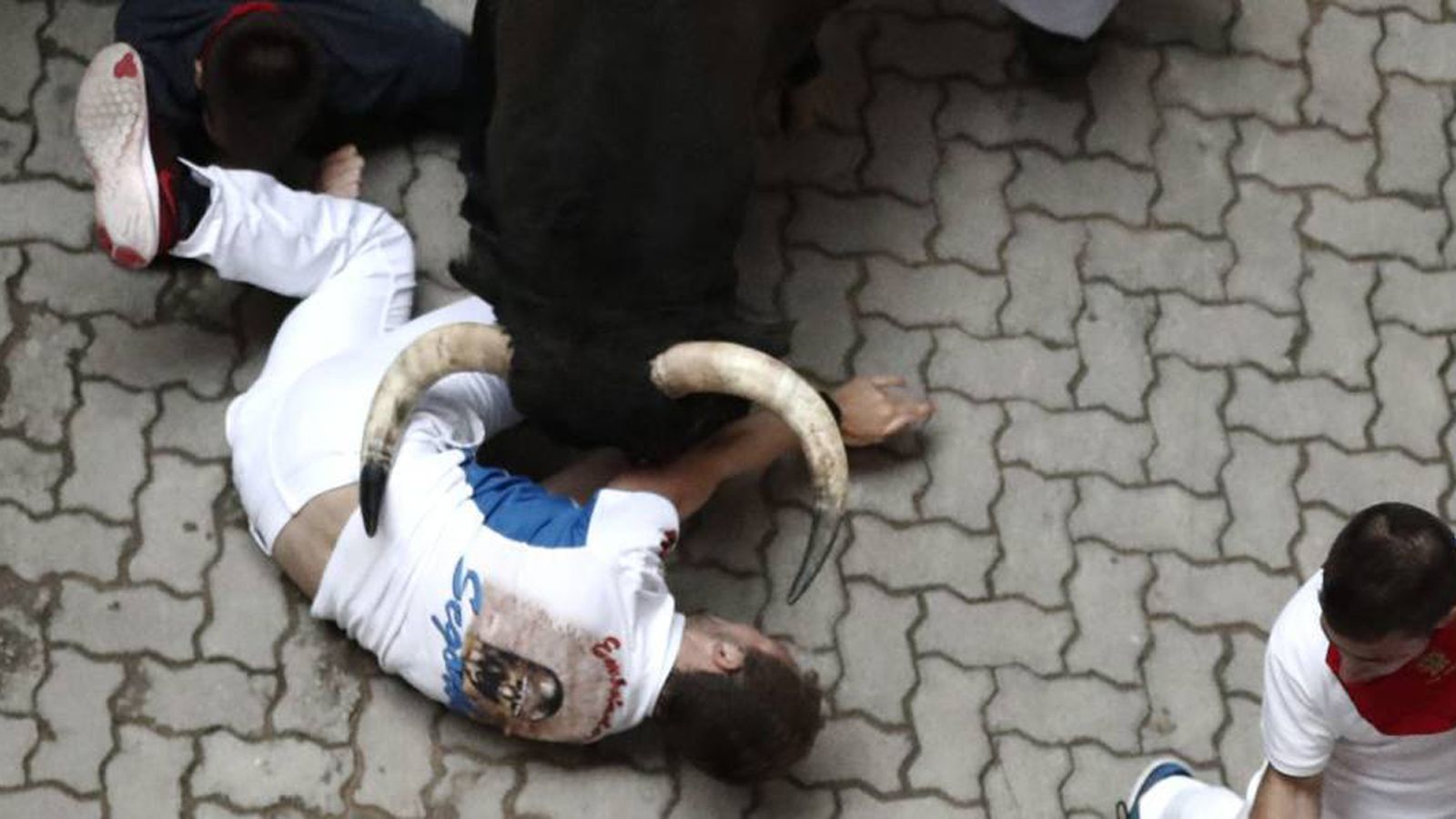 Corneado en los San Fermines