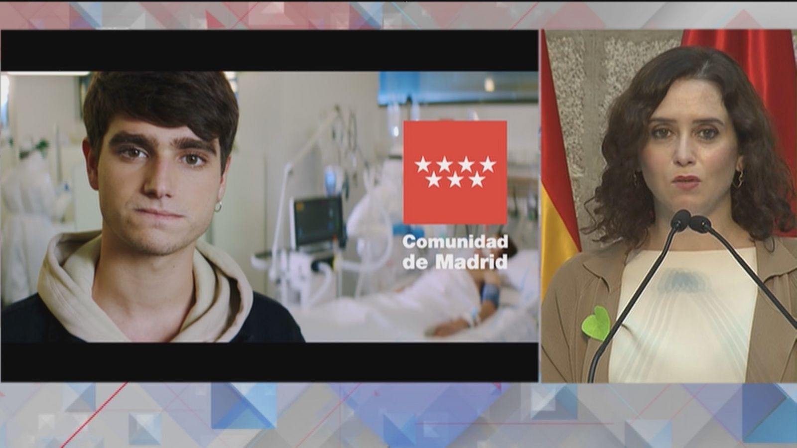 La presidenta Isabel Díaz Ayuso presenta una campaña de concienciación contra la Covid