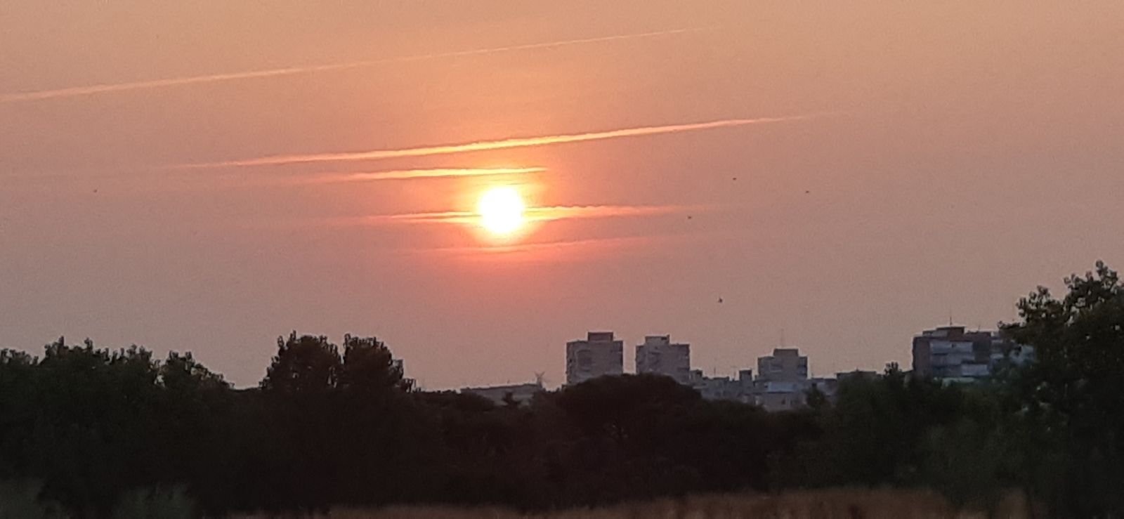 Cielo de Madrid velado por el humo de los incendios forestales